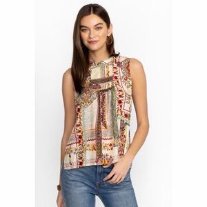 JOHNNY WAS 100% Silk Stefano Ife Tank